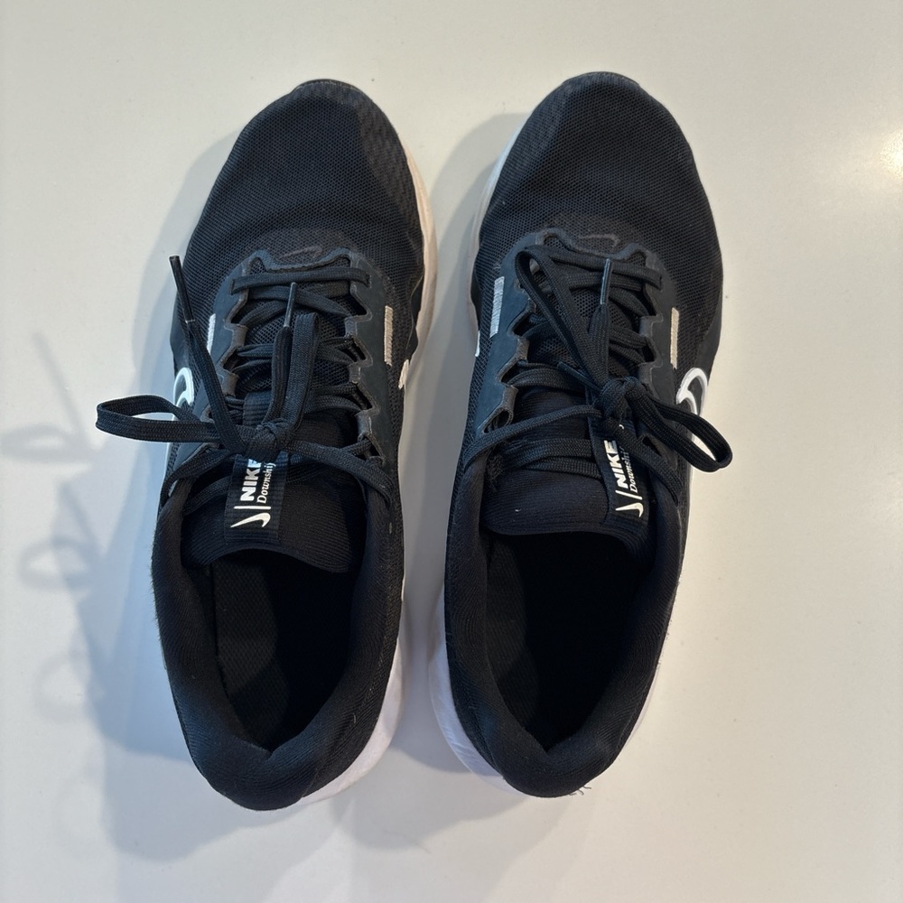 Nike Downshifter 13 Black and White Athletic Sneakers - Picture 3 of 5
